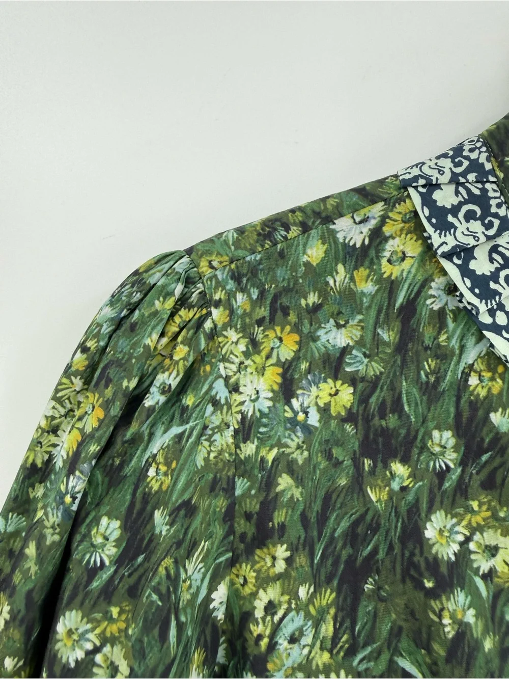 Batsheva x Laura Ashley Cambrie Blouse Button Up in Sherwood Forest Size 6 - Picture 8 of 12